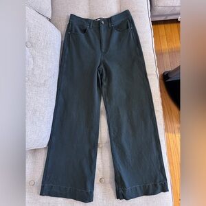 M.M. Lafleur The Milo Wide-Leg Jean Eco Better Than Denim Size 4, Dark Green